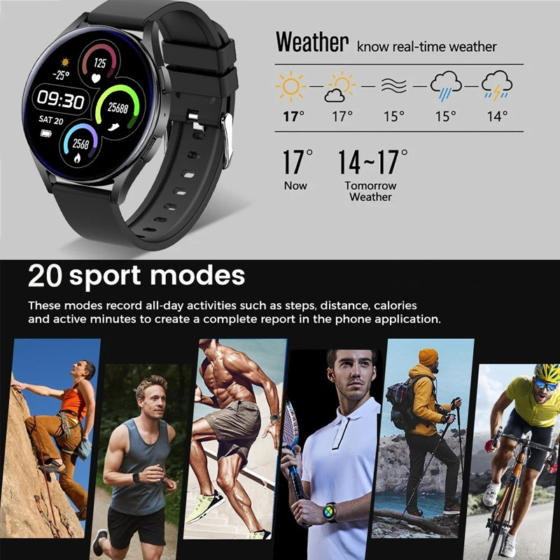 Smart Sports Watch Bluetooth Heart Rate Call Female Sport Watch - Image 6